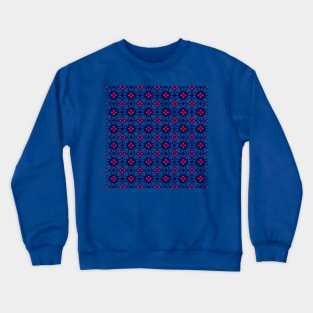 Purple and Pink Mosaic Pattern Crewneck Sweatshirt